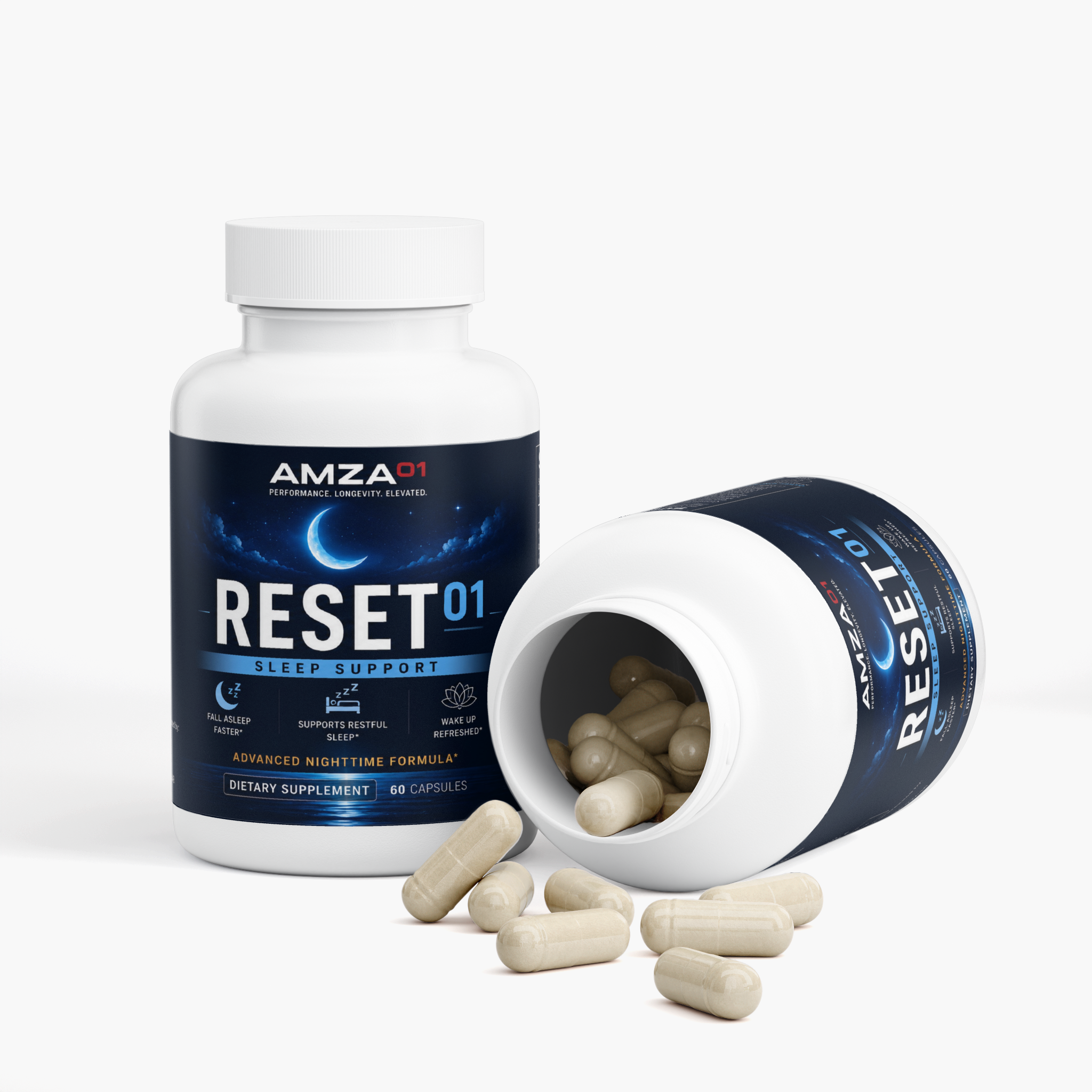 RESET⁰¹ – Advanced Nighttime Sleep Support | Melatonin + GABA + L-Theanine