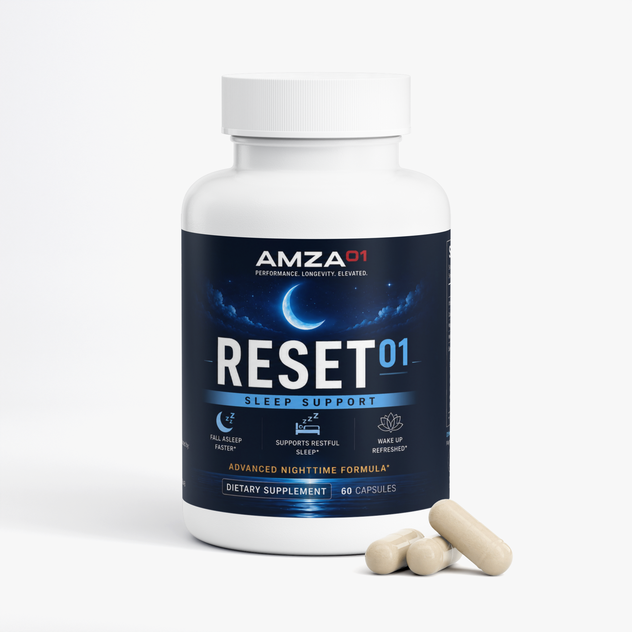 RESET⁰¹ – Advanced Nighttime Sleep Support | Melatonin + GABA + L-Theanine