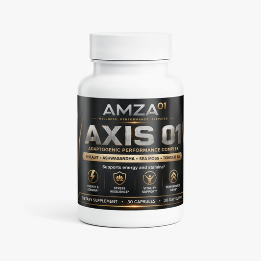AXIS⁰¹ – Adaptogenic Performance Complex | Shilajit + Ashwagandha + Tongkat Ali - AMZA⁰¹