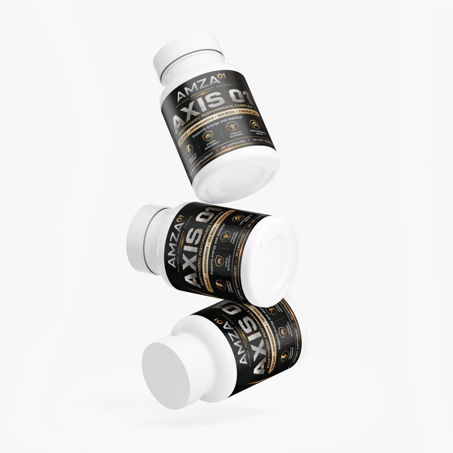AXIS⁰¹ – Adaptogenic Performance Complex | Shilajit + Ashwagandha + Tongkat Ali - AMZA⁰¹