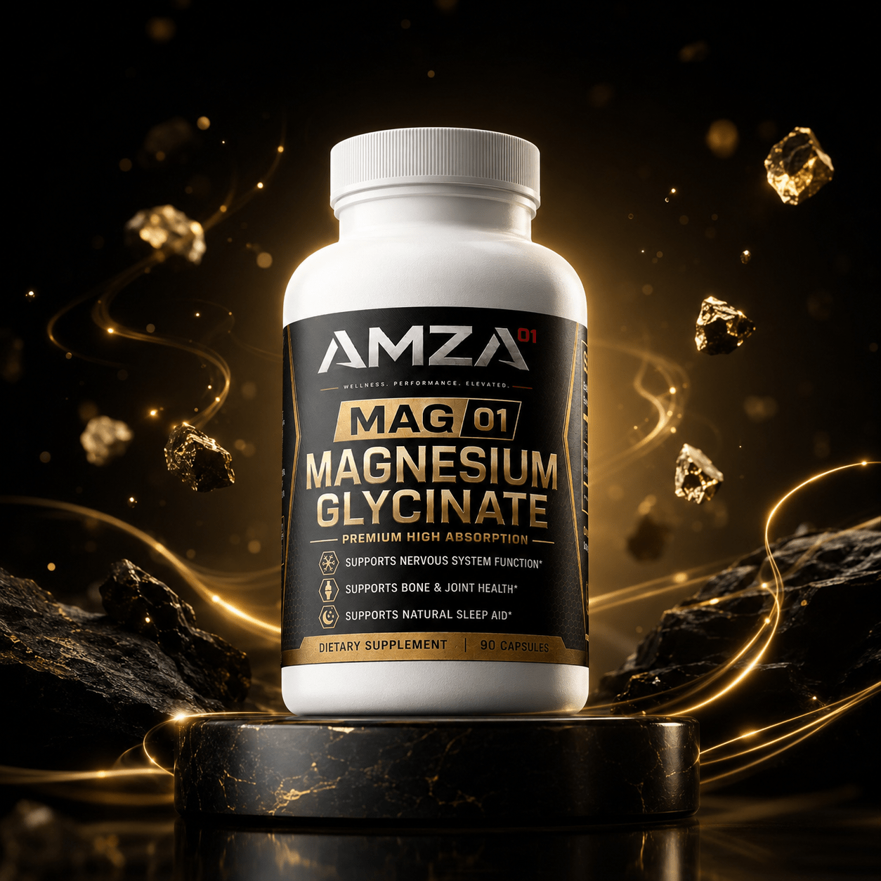 MAG⁰¹ – Premium Magnesium Glycinate | 275mg Magnesium - AMZA⁰¹