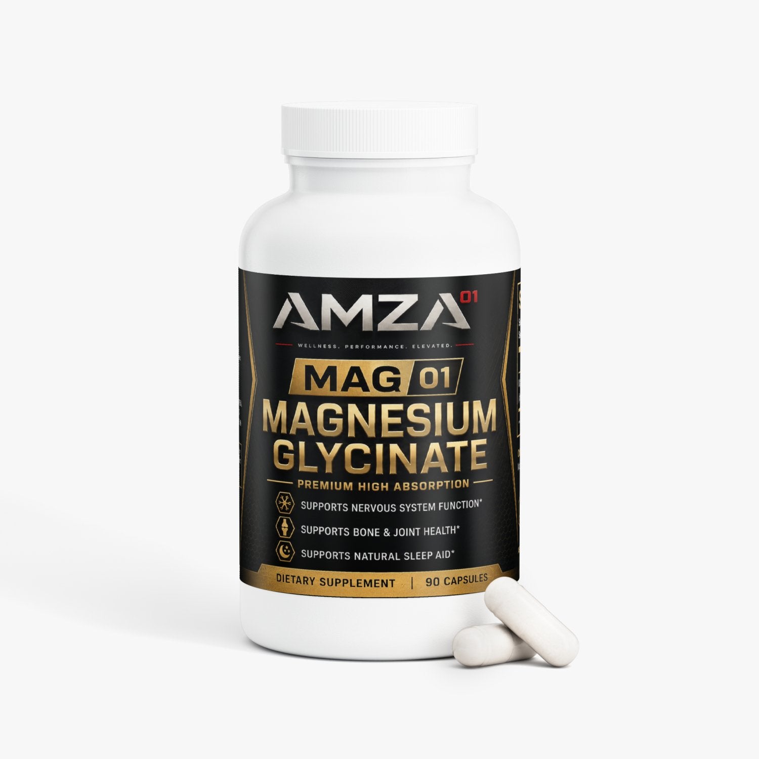 MAG⁰¹ – Premium Magnesium Glycinate | 275mg Magnesium - AMZA⁰¹