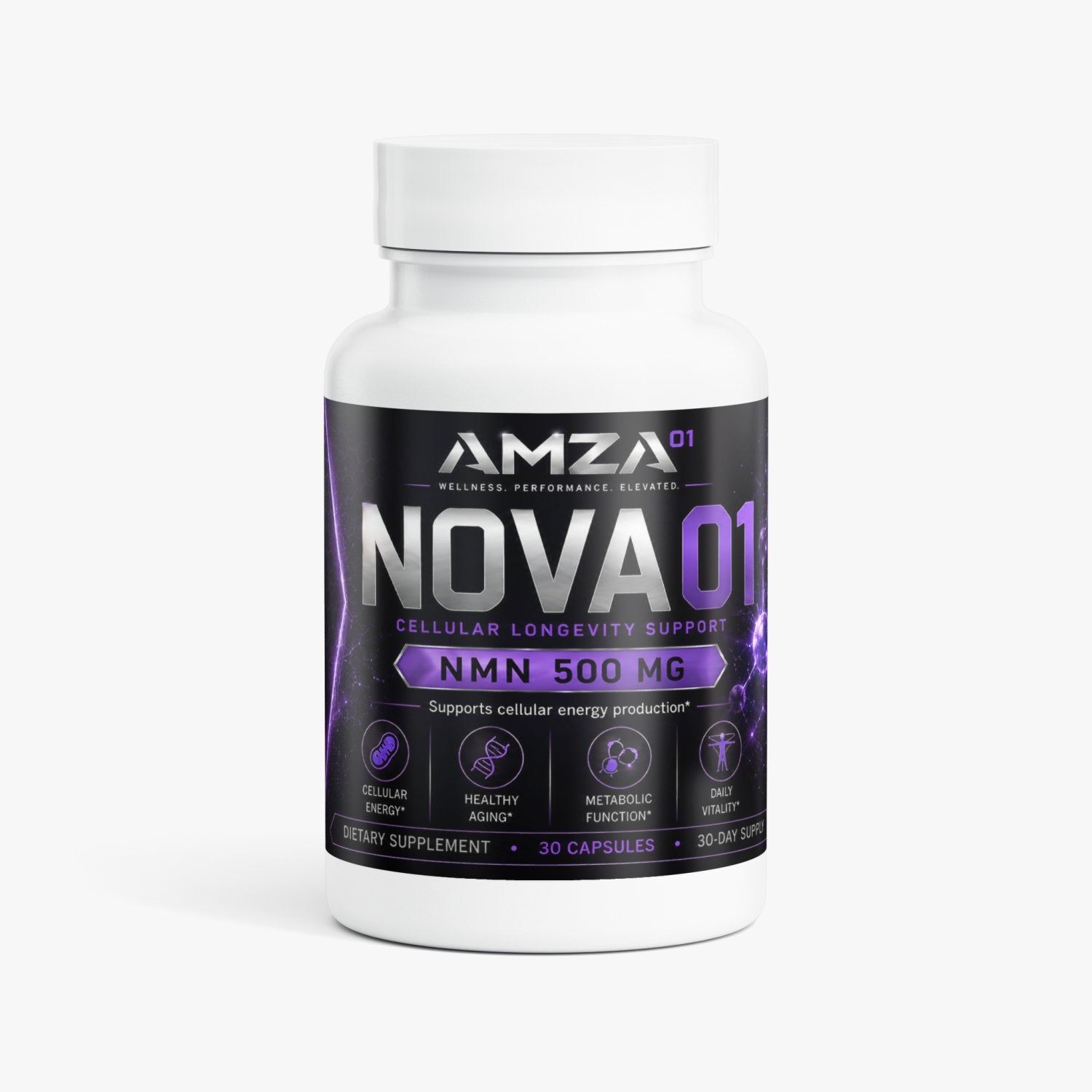 NOVA⁰¹ – NMN Cellular Longevity Support | 500mg NMN - AMZA⁰¹