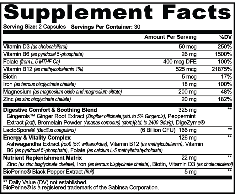 RESTORE⁰¹ – Digestive & Nutrient Support Complex | Probiotics + Enzymes + Essential Nutrients - AMZA⁰¹