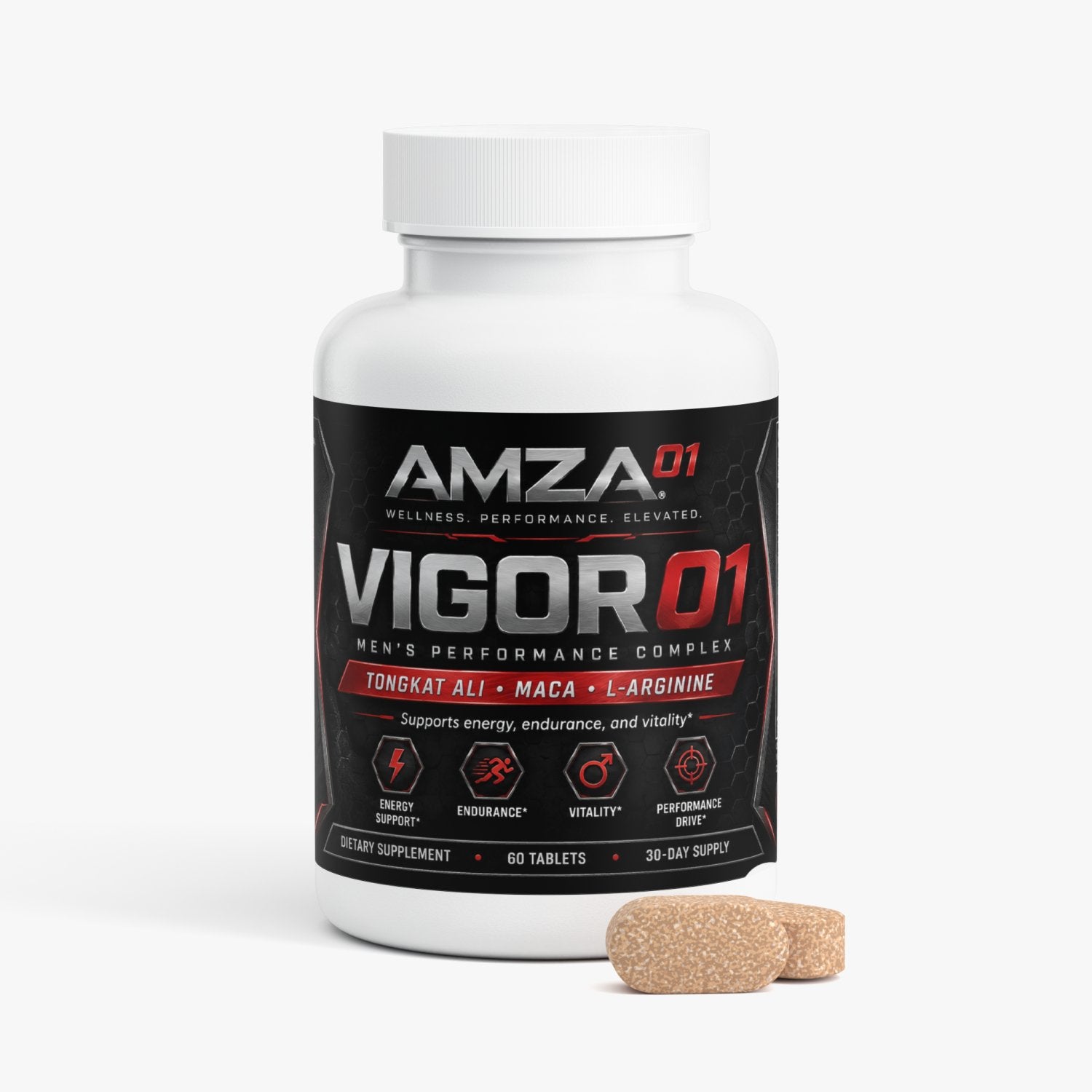 VIGOR⁰¹ – Men’s Vitality & Performance Complex | Tongkat Ali + Maca + L-Arginine - AMZA⁰¹